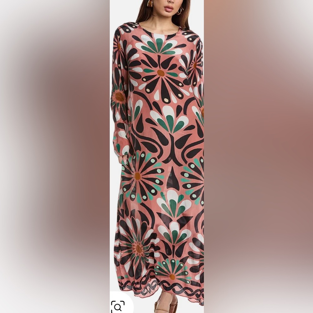 FARM Rio Anika Flowers long sleeve maxi dress NWT!